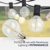 Newhouse Lighting G40LED25 25 Pack LED Clear Globe Outdoor String
