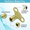 WedDecor Solid Brass 5mm Radiator Key, Universal Radiator Valve Caps