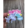 Cute Unicorn Sticker Water Bottle Phone Laptop Sticker