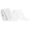 QUARKZMAN Burlap Ribbon Fabric Wired Edge Ribbons White 1-1/2 Inch