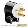 USA 3-Prong Male AC Plug, Right Angle ETL Nema 6-20P