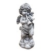 stoneandstyle Stone Figurine Angel with Trumpet Cast Stone Frost-Proof Weatherproof