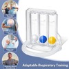Youmang 3-Ball Incentive Spirometer Lung Exerciser - Adjustable Breathing Trainer