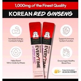 JUNG KWAN JANG Everytime Energy Boost Korean Red Ginseng & Honey 0.34 Fl Oz (Pack of 10)