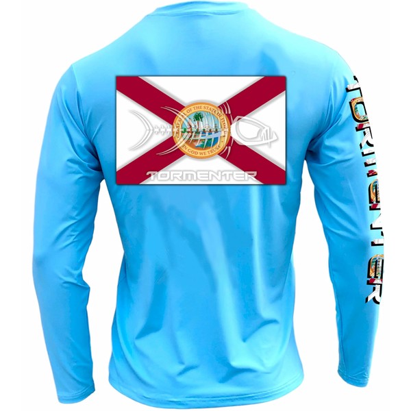 Tormenter "Key Largo SPF-50, Snag Resistant Performance Shirt (Florida Flag