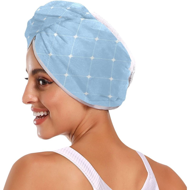 Toalla de microfibra para el cabello con botones absorbentes y