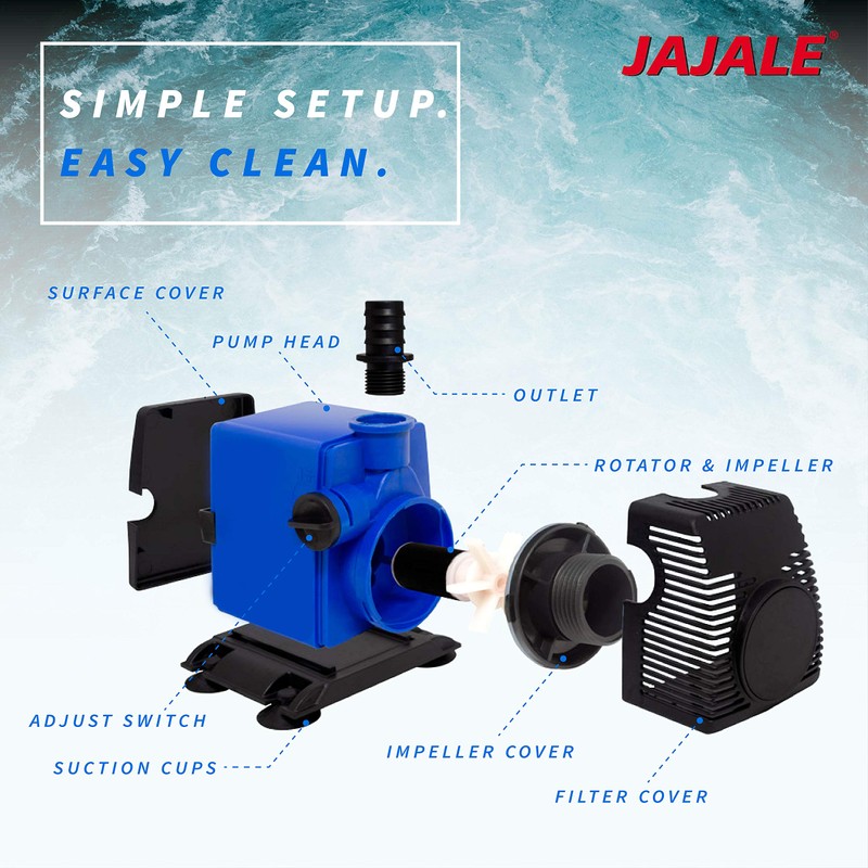 JAJALE 1060 GPH Submersible Water Pump Ultra Quiet for Pond,Aquarium,Fish