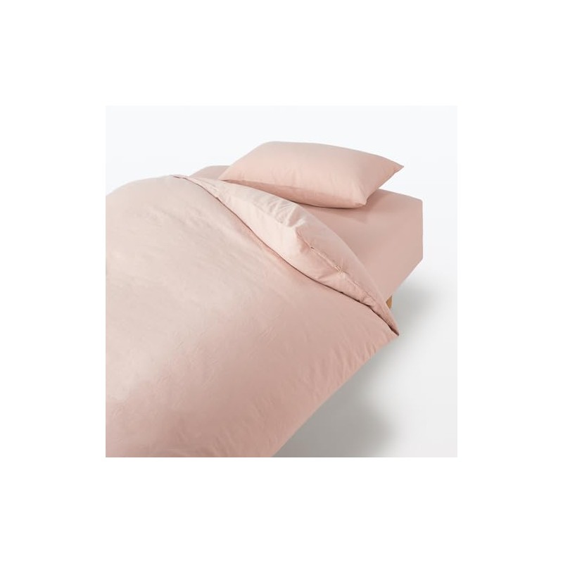 MUJI Washed Fitted Sheet S Pink 84232893