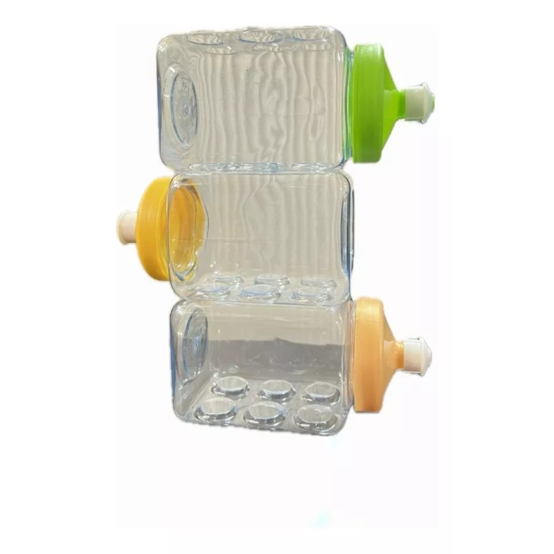 Vaso 20 Vaso Tipo Bloque Tapa Chupon, 500ml Fiestas