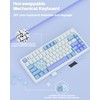 AULA F75 75% Wireless Mechanical Keyboard, Hot Swappable Creamy Keyboard,