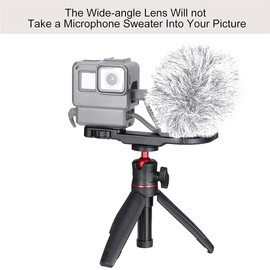 HAFOKO Mini Camera Tripod Small Tripod Handy Expandable Selfie Stick Smartphone Tripod Desk Travel Tripod 1/4 Inch Cold Shoe Holder Compatible with Phone Action Camera Max 1.5 kg