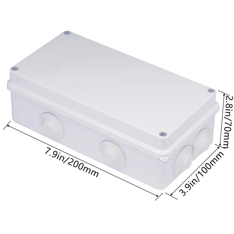 Zulkit Junction Box ABS Plastic Dustproof Waterproof IP65 Universal Electrical