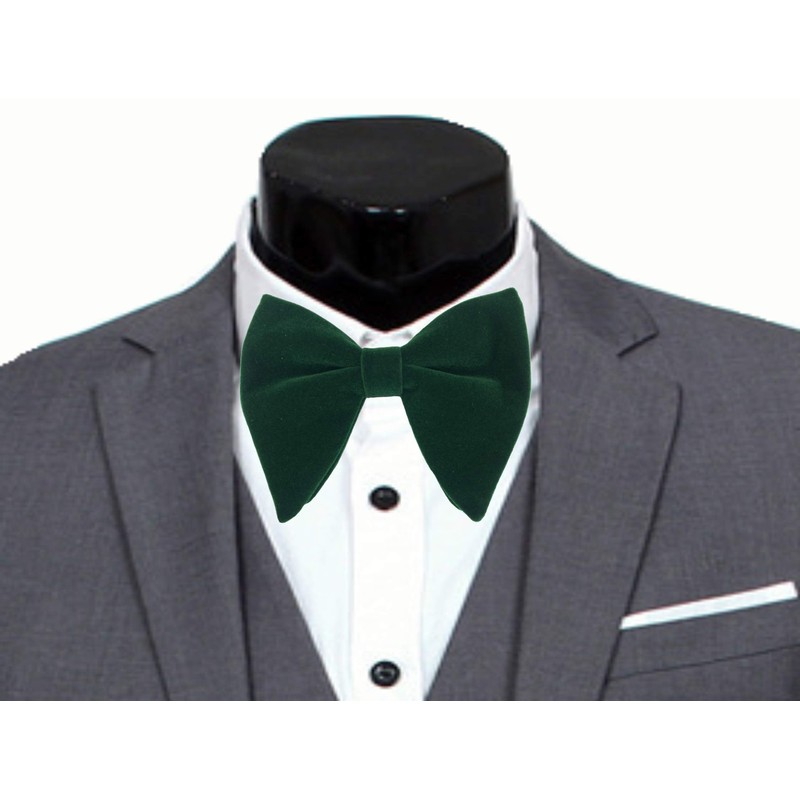 Justar Men's Velvet Bow Ties Pre-Tied Oversized Bowtie Formal Tuxedo