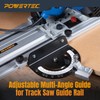 POWERTEC Adjustable Angle Track Saw Miter Guide for Ridgid Guide