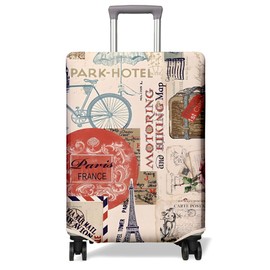 PtRug Travel Luggage Cover Suitcase Protector Fits 18-32 Inch Luggage Wheel Covers Patterned Travel Related Items Flower Luggage Protector Elastic Luggage Anti-scratch Suitcase Cover S