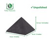 Unpolished Shungite Pyramid Black Stone Crystal | Desk Decor Shungite