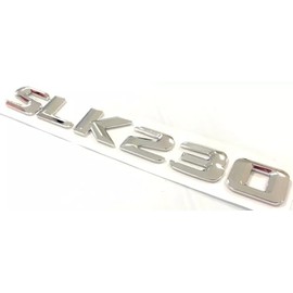 One Pc 1997-2004 SLK230 SLK 230 Letter Car Rear Trunk Emblem Badge Nameplate Sticker Decal (Silver)