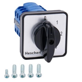 Heschen Universal Rotary Cam Selector Changeover Switch SZW26-20/0-4.4 660V 20A 5 Position 4 Phase 16 Terminals CE