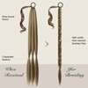 FESHFEN Long Braided Ponytail Extensions with Hair Tie, 26 inch