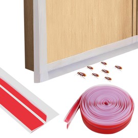 9.8Ft T-Shaped Silicone Door Seal Strip for Door Frame, Clear Shower Door Bottom Seal Strip, Self-Adhesive Weather Stripping Window Seal Strip for Soundproofing, Insulation (Silicone)