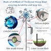 39" Dolphin Wind Spinners Metal Windmill Garden Stake,Ocean Theme Outdoor