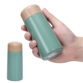 Risipu 150ml/5oz Small Water Bottle, Stainless Steel Mini Flask for Milk, Vacuum Insulated with Non-Slip Bottom (Green)