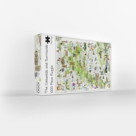 Emma Joustra Jigsaw Puzzle 'The Cotswolds & Surrounds' 1000 Piece | Great British Jigsaws | Small Batch Made | Sustainable Jigsaw Puzzles