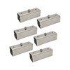 6 Pcs 1.18" Slip Square Tube Coupler, Straight Line Square