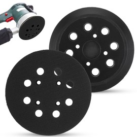 5 Inch 8 Hole Backing Pad,2 Pcs Black Orbital Sander Replacement Velcro Pad Replacement Orbital Sander Base Sander Replacement Parts Orbital Sander Backing Pad for High Speed Polishing