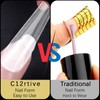 C12rtive 140 Pieces Dual Nail Shapes, Inverted Extension, Poly Nail