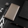GNEGNI PU Leather Checkbook Cover for Men and Women, Slim