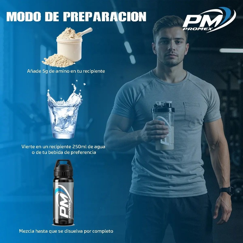 Aminoácidos En Polvo 1kg Promex 200servicios Varios Sabores