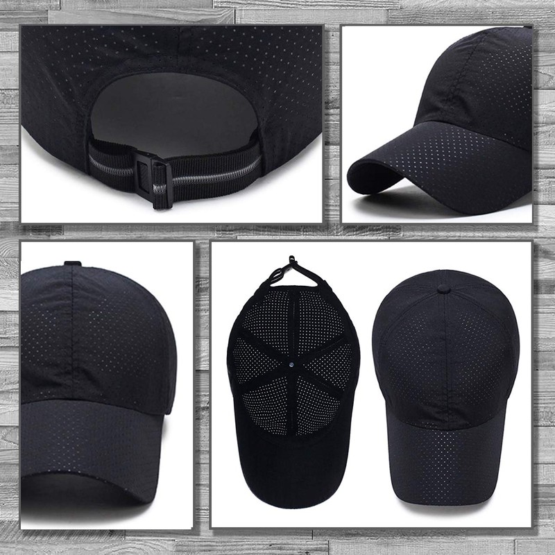 LEX STANDARD CH015 Men's Cap, Mesh, Solid, Ultra Lightweight, Quick