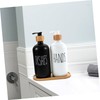 Mikinona Lotion Dispenser Set with Bamboo Tray Ergonomic Pump for