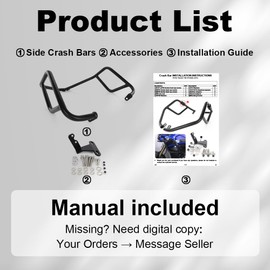 Xitomer Upper Crash Bar Compatible with 2024 Tenere 700 XTZ 700 Crashbars Fit for Tenere 700 2019 2020 2021 2022 2023 2024 Engine Tank Guard with Bumper Sliders
