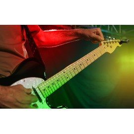 Rocktile 5-3C Three Colour Clip Tuner - Chromatic Tuner for Clip-on - Very Easy to Read Display in 3 Colours - 360° Rotating Head in Landscape Format - Black