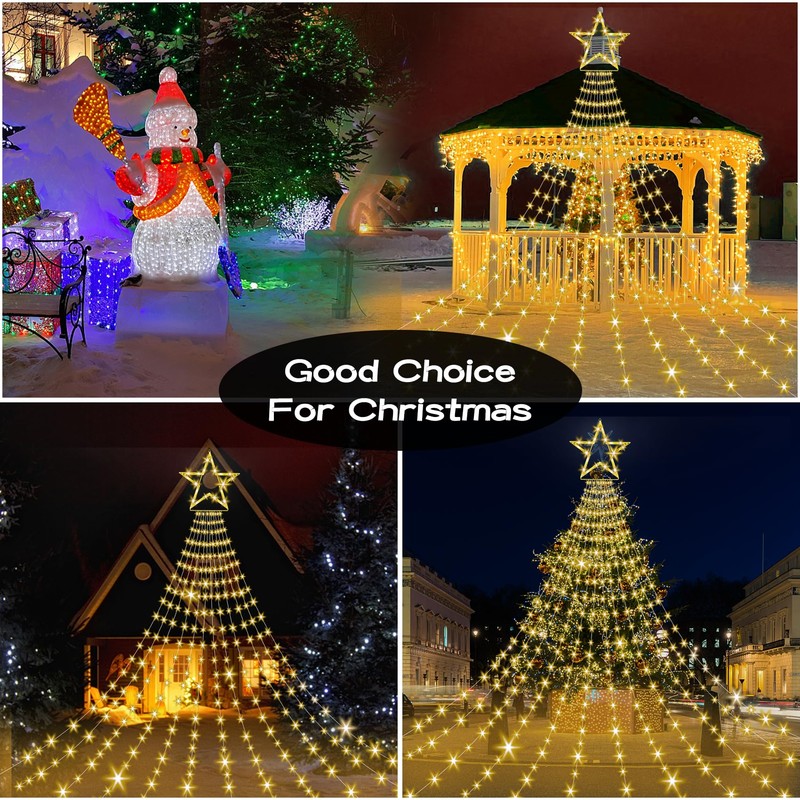 Onory Christmas Outdoor Star String Lights 23FT 860 LED Waterproof