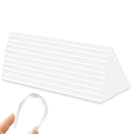 LINTRA 30 Stück Heißklebepistole Sticks, Ø 7 mm Klebestifte für Heißklebepistole, 300 mm Heißkleber Sticks, Weiß‑Heißklebesticks Transparente, für DIY, Reparatur oder Dekoration
