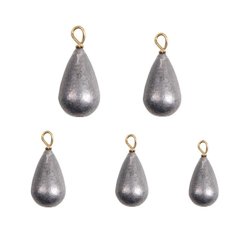 25 Pcs Fishing Sinker Weights Kit, Water Drop Shape Sea