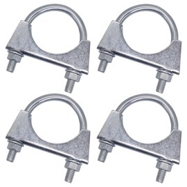 SKIR'CO (Pack of 4) Pipe Clamps for 48mm Diameter Pipe U Bolt Clamps Galvanised Pipe Brackets