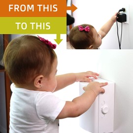 Protector de Enchufe Eléctrico para Bebés - Doble Cerradura para Más Seguridad para los Pequeños - Simple Operación - Fácil Instalación con Material Incluido
