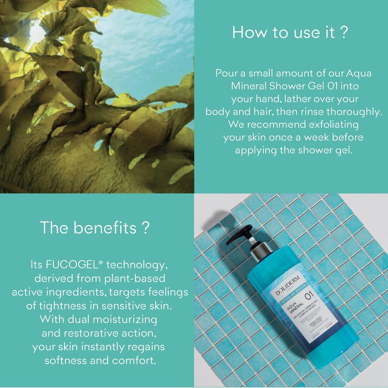 Doliderm Paris - Creamy Shower Gel, 33.8 Fl Oz (Aloe