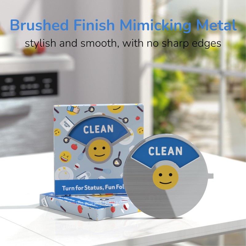JOZidea Dishwasher Magnet Clean Dirty Sign, Funny Expression-Changing Design, Clean