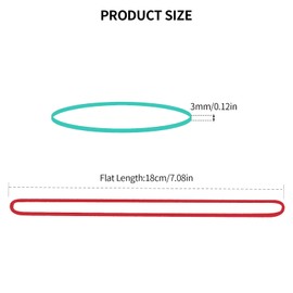 YAZANY 50Pcs Large Elastic Rubber Bands, Sturdy Thick & Stretchable Colored Bands, Natural Elastic Bands for School Home Office Supplies Industrial Crafts DIY Everyday Use 180mm