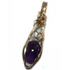 Amethyst Moonstone Pendant (gold-filled)