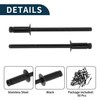 TUCKBOLD Open End Large Flange Blind Rivets Black 50 Pcs