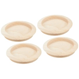 Bidoor PW-04 Wooden Round Round Fabric, Medium Size, Pack of 4