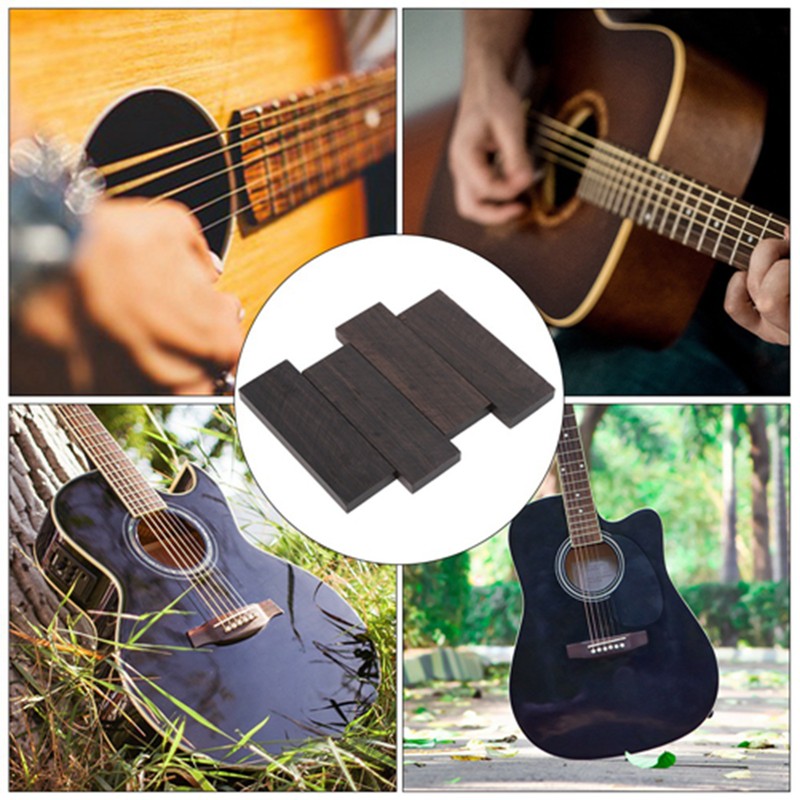 4pcs MX0126D Ebony DIY Knife Scales Musical Instrument Accessories 120