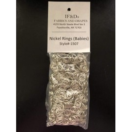 Drapes - 100 Pack Nickel Shade Rings Home Depot, 3/8 Inch Diameter - Roman Shade Rings