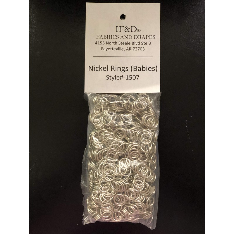 Drapes - 100 Pack Nickel Shade Rings Home Depot, 3/8